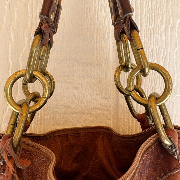 Vintage Fossil Brown Leather Shoulder Bag - Picture 12 of 14